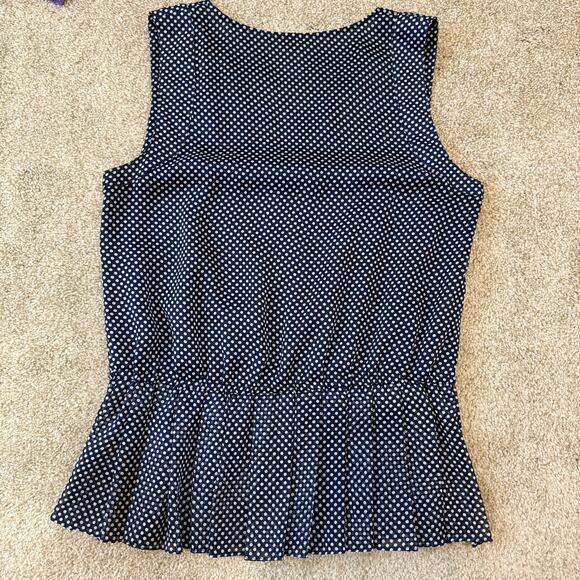 QMack medium polka dot sleeveless peplum blouse TS 2464 - Picture 6 of 10